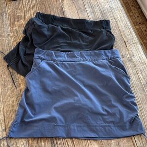 Columbia Sportswear Casual Pull-On Skort Duo — Black & Slate Blue LARGE